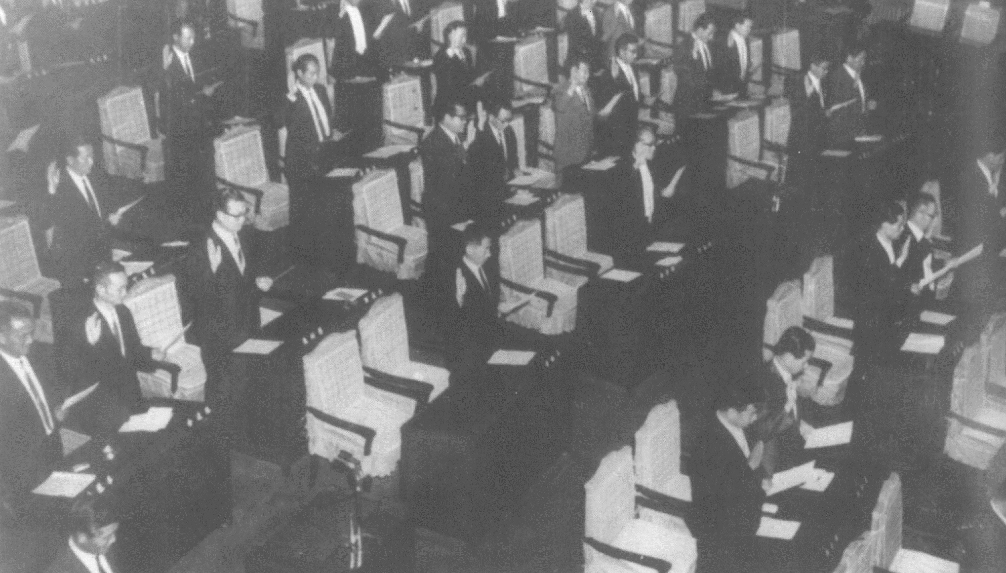 제7대 국회 여당 단독개원 사진