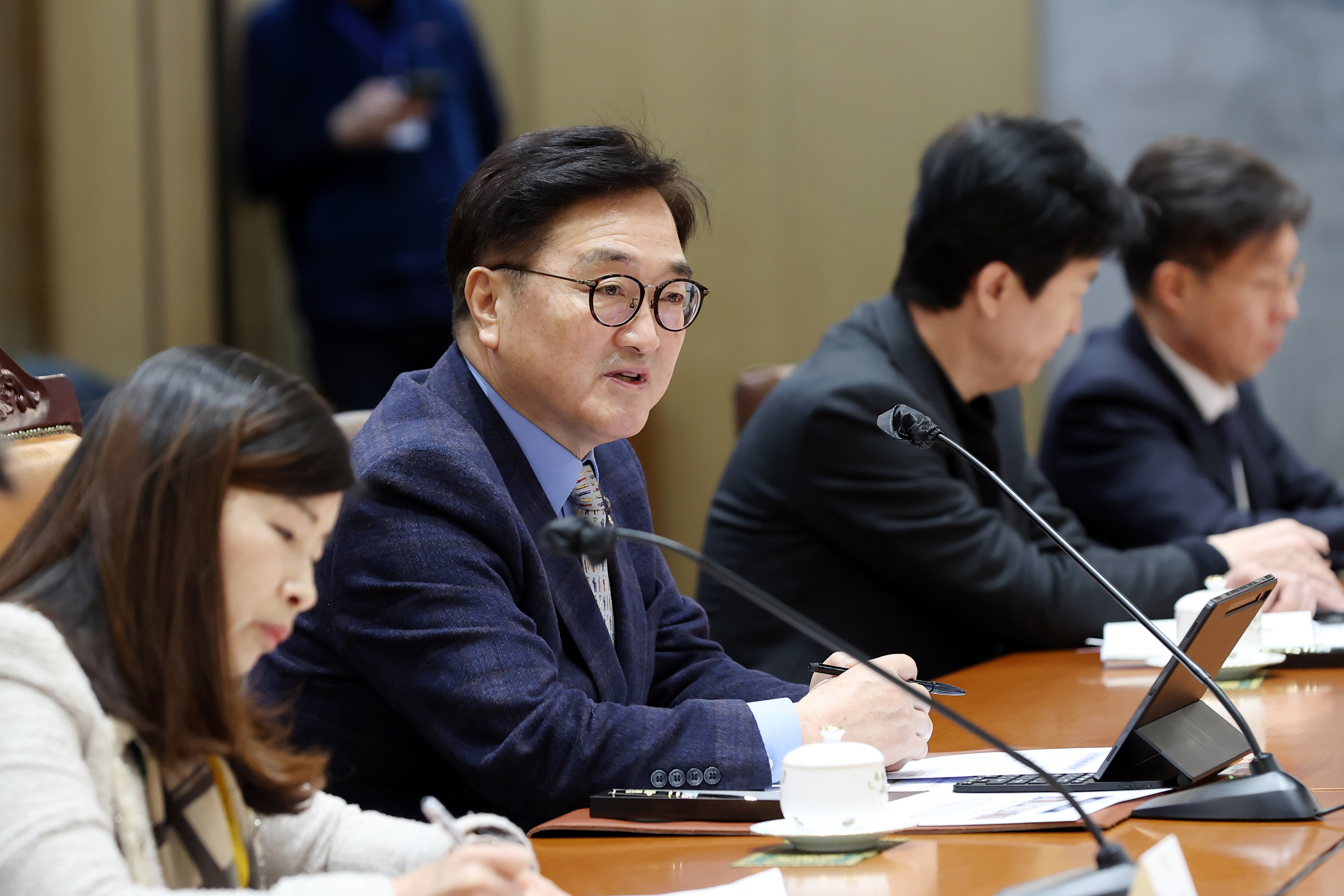 우원식 국회의장, 주한미국상공회의소 대표단 초청 간담회